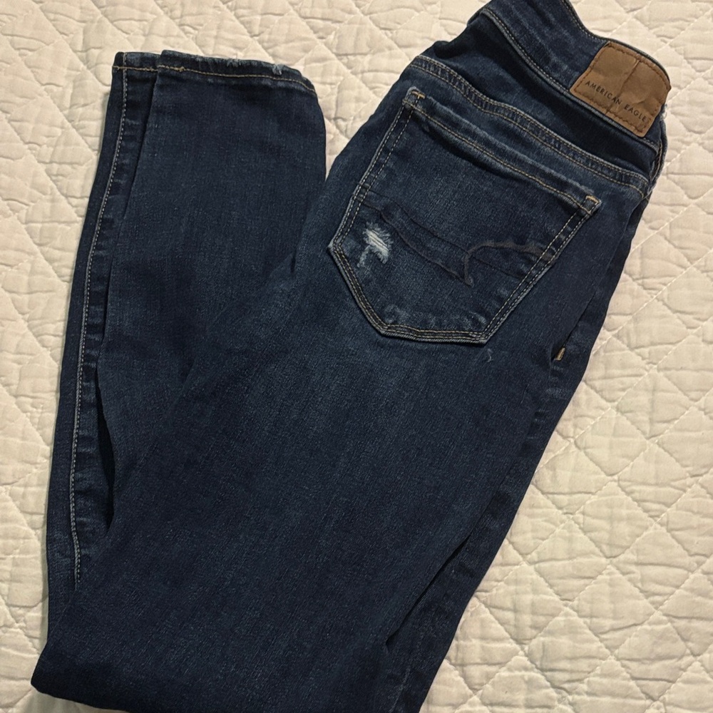 American Eagle  Women's Deep Indigo Skinny Jeans- size 0